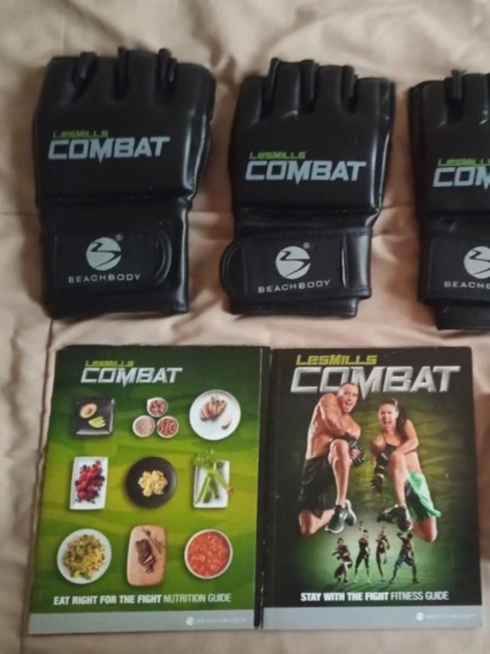 Combat DVD Set w/ 4 gloves & Nutrition/Fitness Guide